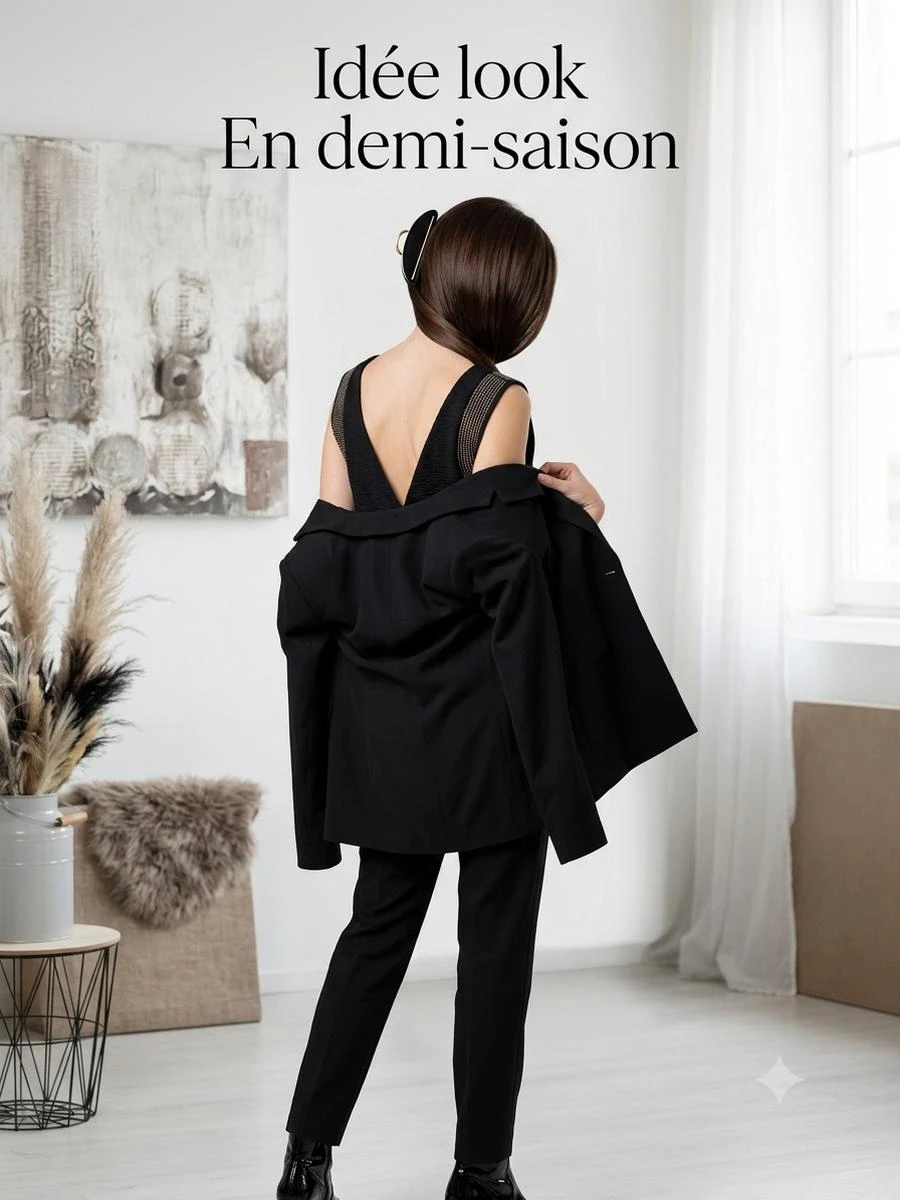 🖤Vestido negro arrugado/fruncido H&M – Tachuelas brillantes y espalda descubierta – Talla L (40) – photo 8